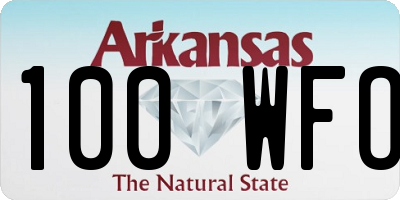 AR license plate 100WFO