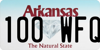 AR license plate 100WFQ