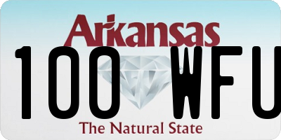 AR license plate 100WFU