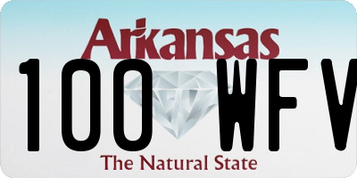 AR license plate 100WFV