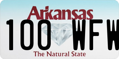 AR license plate 100WFW
