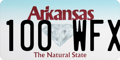 AR license plate 100WFX