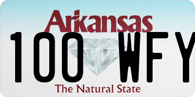AR license plate 100WFY