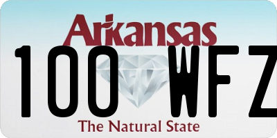 AR license plate 100WFZ