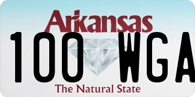 AR license plate 100WGA