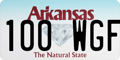 AR license plate 100WGF