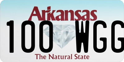 AR license plate 100WGG