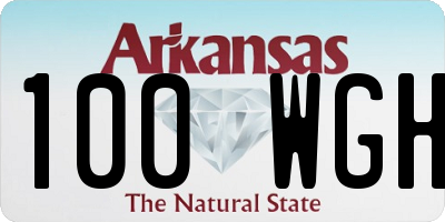 AR license plate 100WGH