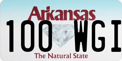 AR license plate 100WGI