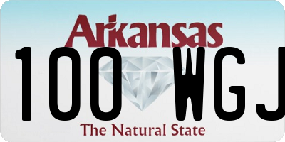 AR license plate 100WGJ