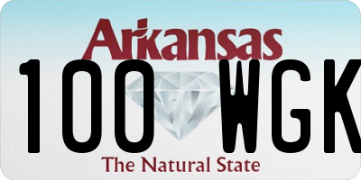 AR license plate 100WGK