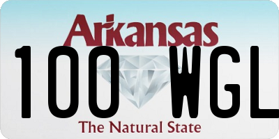 AR license plate 100WGL