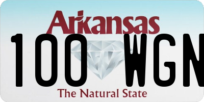 AR license plate 100WGN