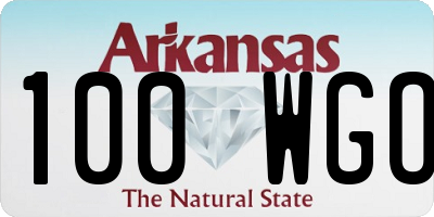 AR license plate 100WGO