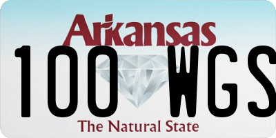 AR license plate 100WGS