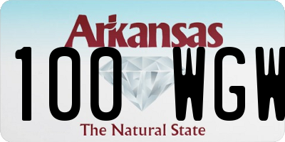 AR license plate 100WGW