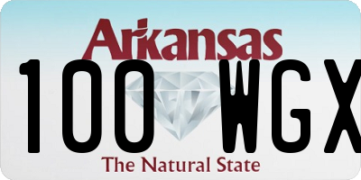 AR license plate 100WGX