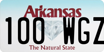 AR license plate 100WGZ