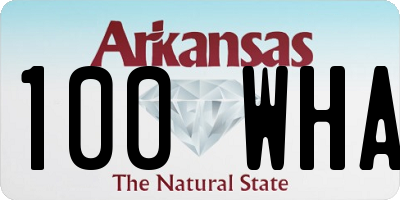AR license plate 100WHA