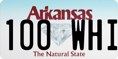 AR license plate 100WHI