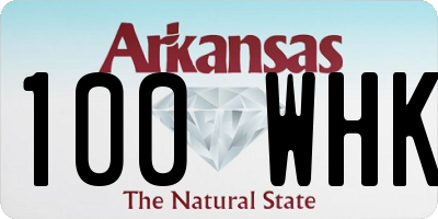 AR license plate 100WHK