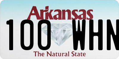 AR license plate 100WHN