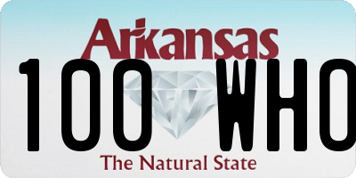 AR license plate 100WHO