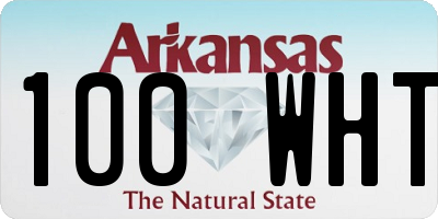 AR license plate 100WHT