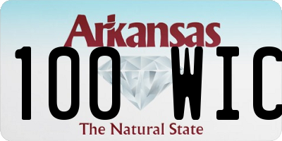 AR license plate 100WIC