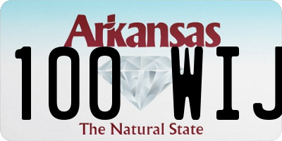 AR license plate 100WIJ