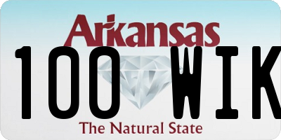 AR license plate 100WIK