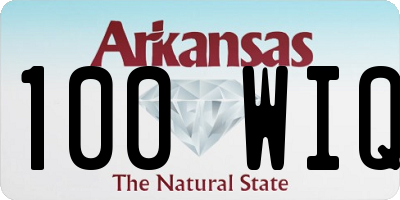 AR license plate 100WIQ