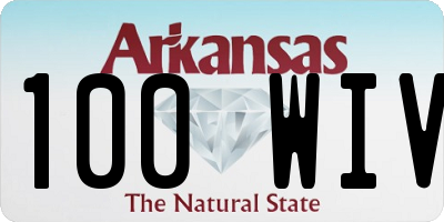 AR license plate 100WIV
