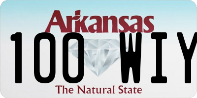 AR license plate 100WIY