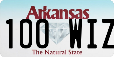AR license plate 100WIZ