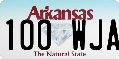 AR license plate 100WJA