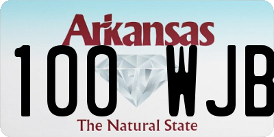 AR license plate 100WJB