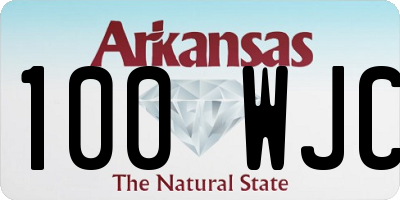 AR license plate 100WJC