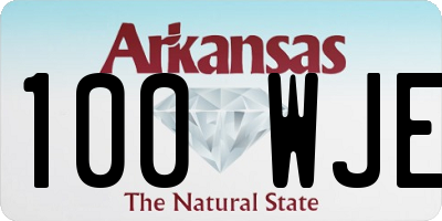AR license plate 100WJE