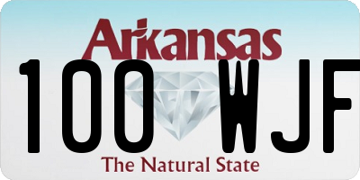 AR license plate 100WJF