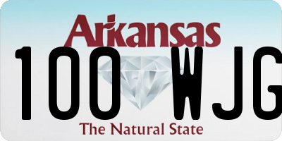 AR license plate 100WJG