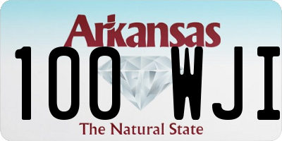 AR license plate 100WJI