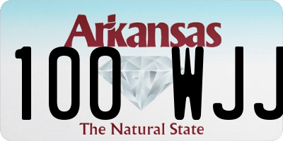 AR license plate 100WJJ