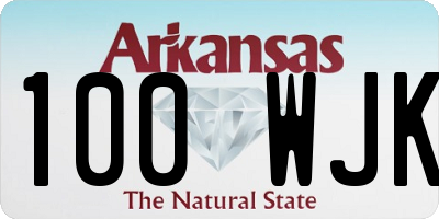 AR license plate 100WJK