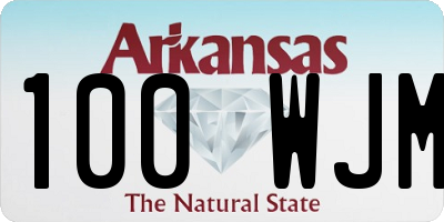 AR license plate 100WJM