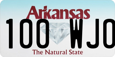 AR license plate 100WJO