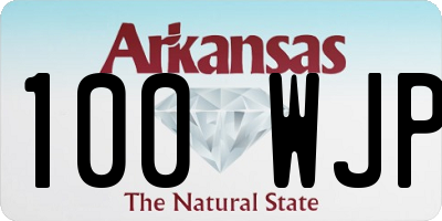 AR license plate 100WJP