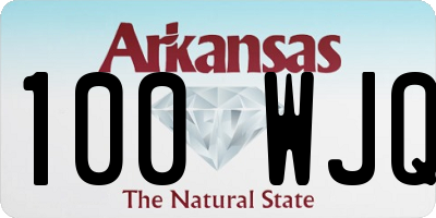 AR license plate 100WJQ