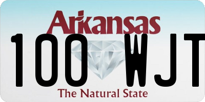 AR license plate 100WJT