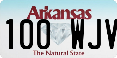 AR license plate 100WJV